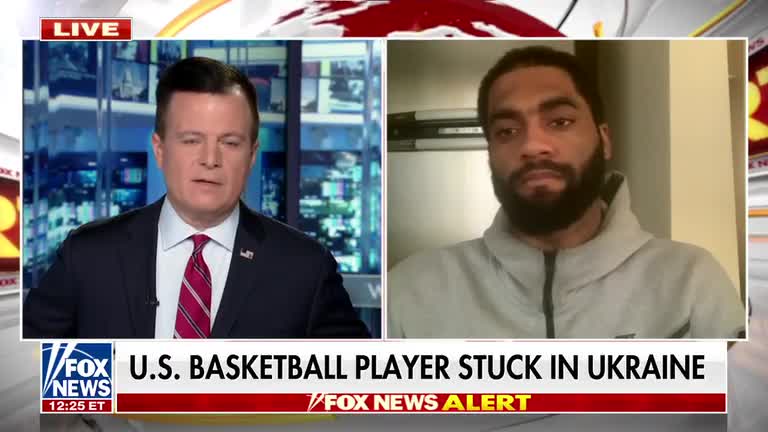 U.S. basketball player stuck in Ukraine war zone during Russian invasion - Fox News Video