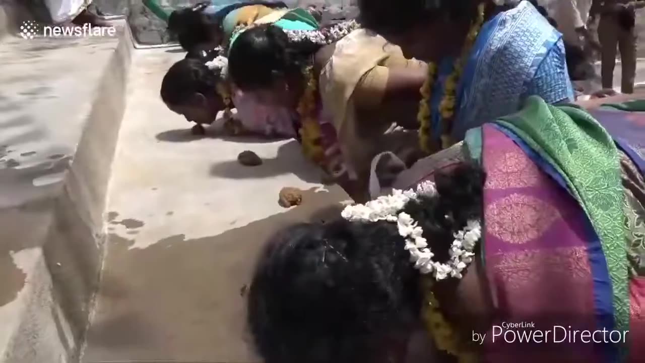 India Women Eating Cow Poop