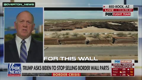 🔥 Border Czar Tom Homan is outraged over Biden’s auctioning of wall