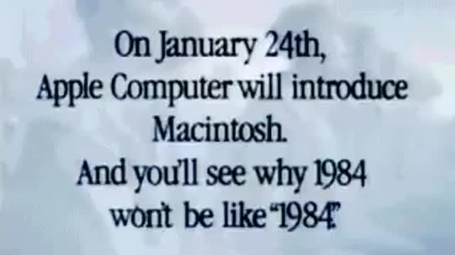 Apple Computer aired its "1984" commercial during the Super Bowl telecast.