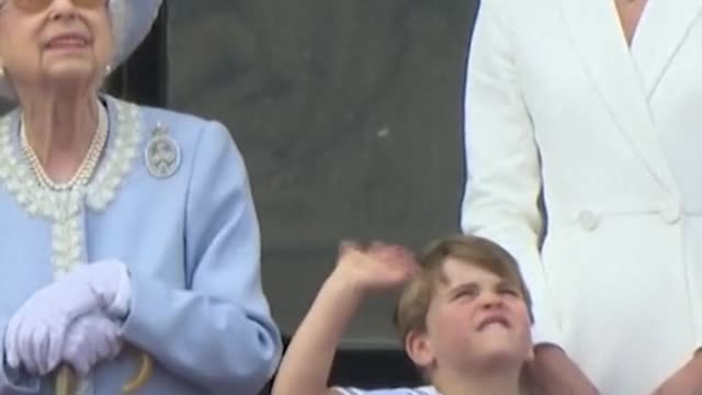 During the Queen's Diamond Jubilee celebrations, he covered his ears and appeared to scream