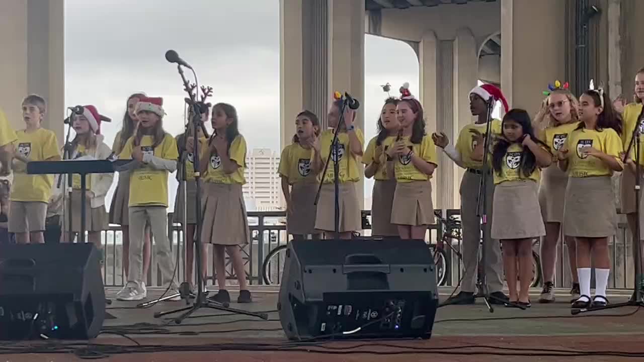 Kid Carolers at festival in Florida