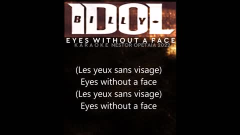 Billy Idol" Eyes without a face" Karaoke/ Instrumental/ Nestor Opetaia 2022