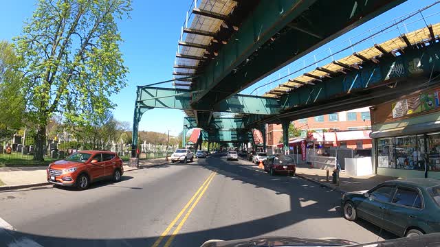 Driving Around Thru 04-30-2022 Front 4K NYC New York Jamaica Ave from beginning to end (2)
