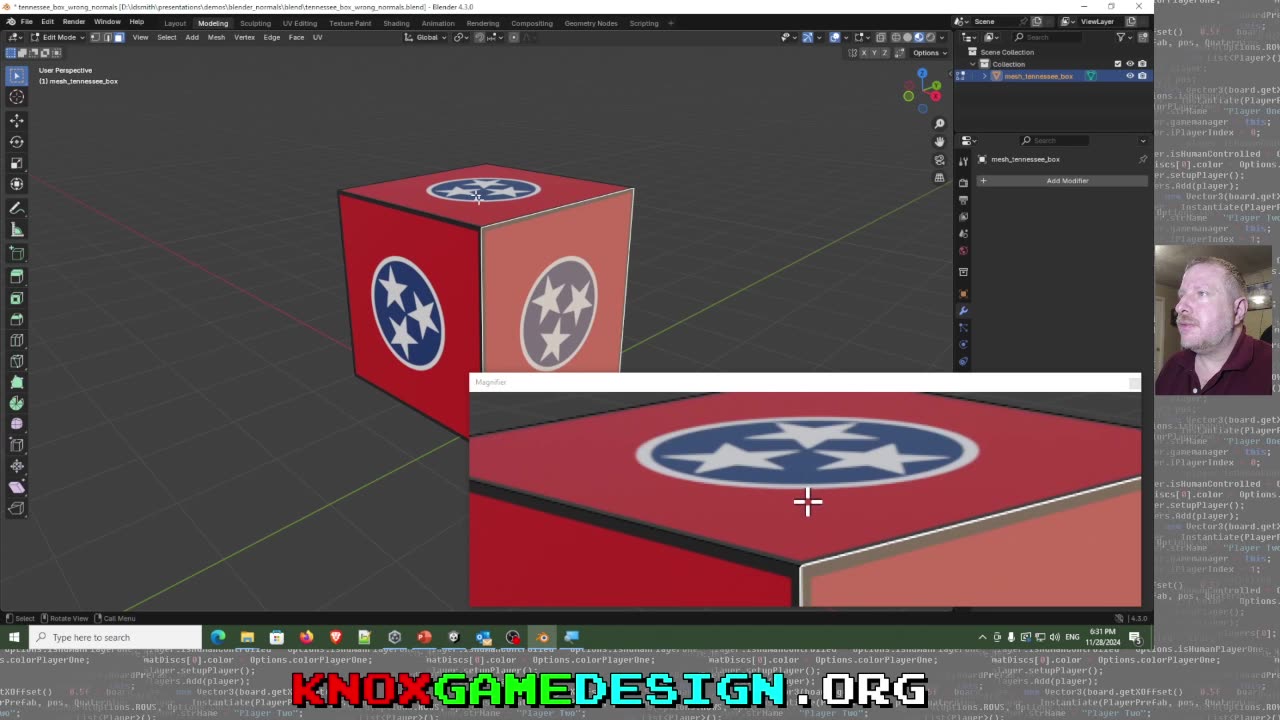 Blender Normals - Knox Game Design, November 2024