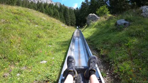 Mountain Coaster Oeschinensee Kandersteg Switzerland 4K 60p 🇨🇭