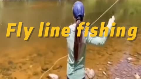 Fly line fishing