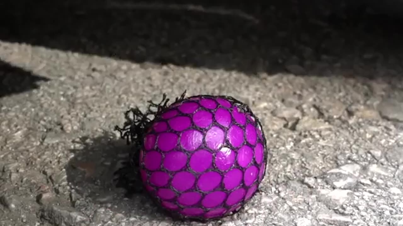 Crushing soft and crunchy thing by car
