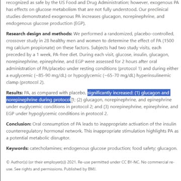 Food Preservative that Mimics DIABETES