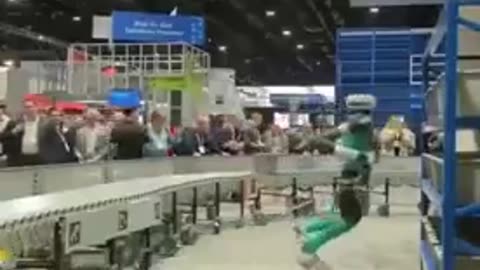 Work Robot Collapses After Many Hours Working