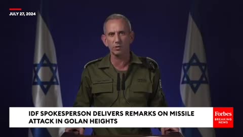 IDF Spox Blames Hezbollah For Missile Attack On Druze Community In Golan Heights