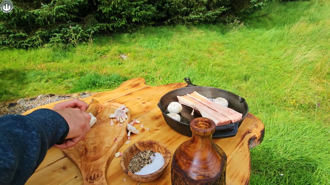 A giant XXXL SIRLOIN 🥩🥩 sandwich only for true food lovers(ASMR Cooking, Beef, NATURE, CAMPING)