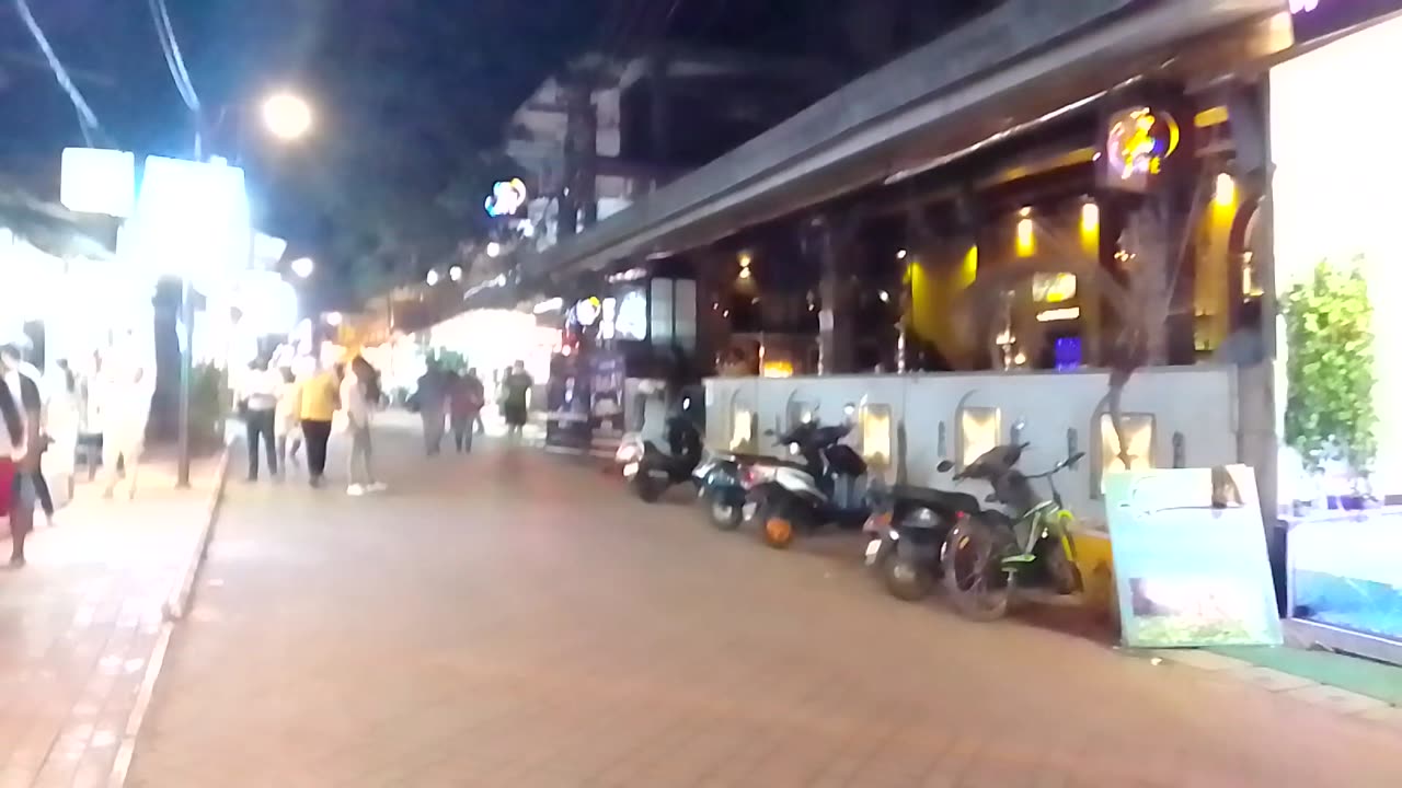 View of Baga Beach Street Goa, India .