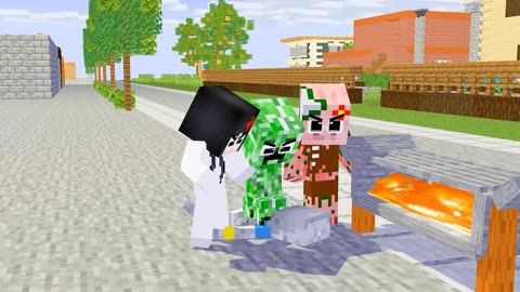 Monster School Baby Zombie Destiny Run Challenge - Sad Story - Minecraft Animation