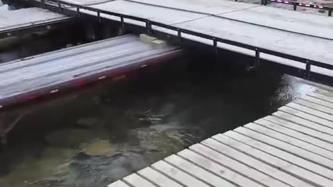 Local volunteers built this temporary bridge at Poga, Tennessee, not FEMA