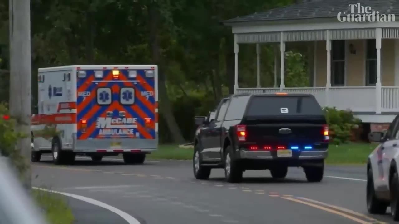 Donal trump convoy leaves new jersey