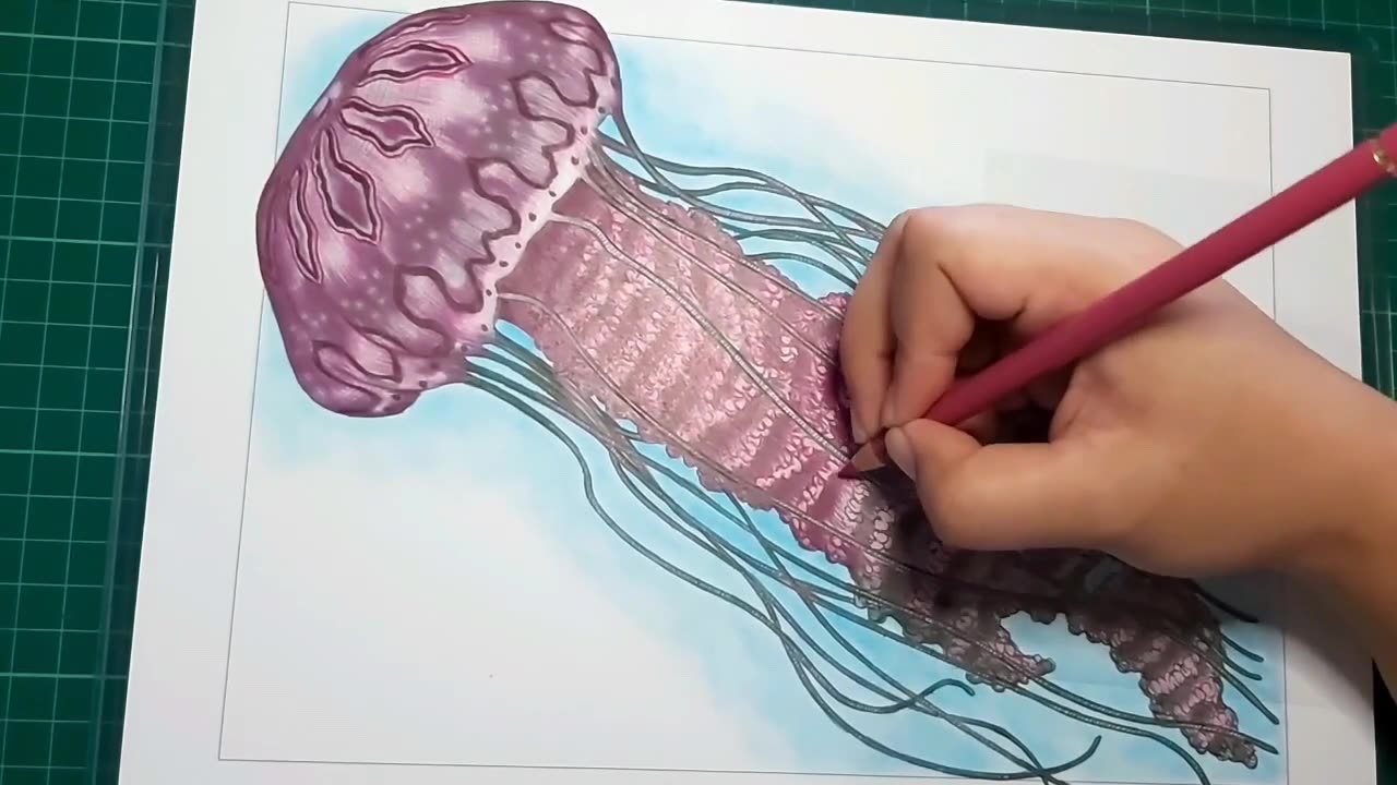Jellyfish Greyscale Coloring with Annie of The Busy Easel