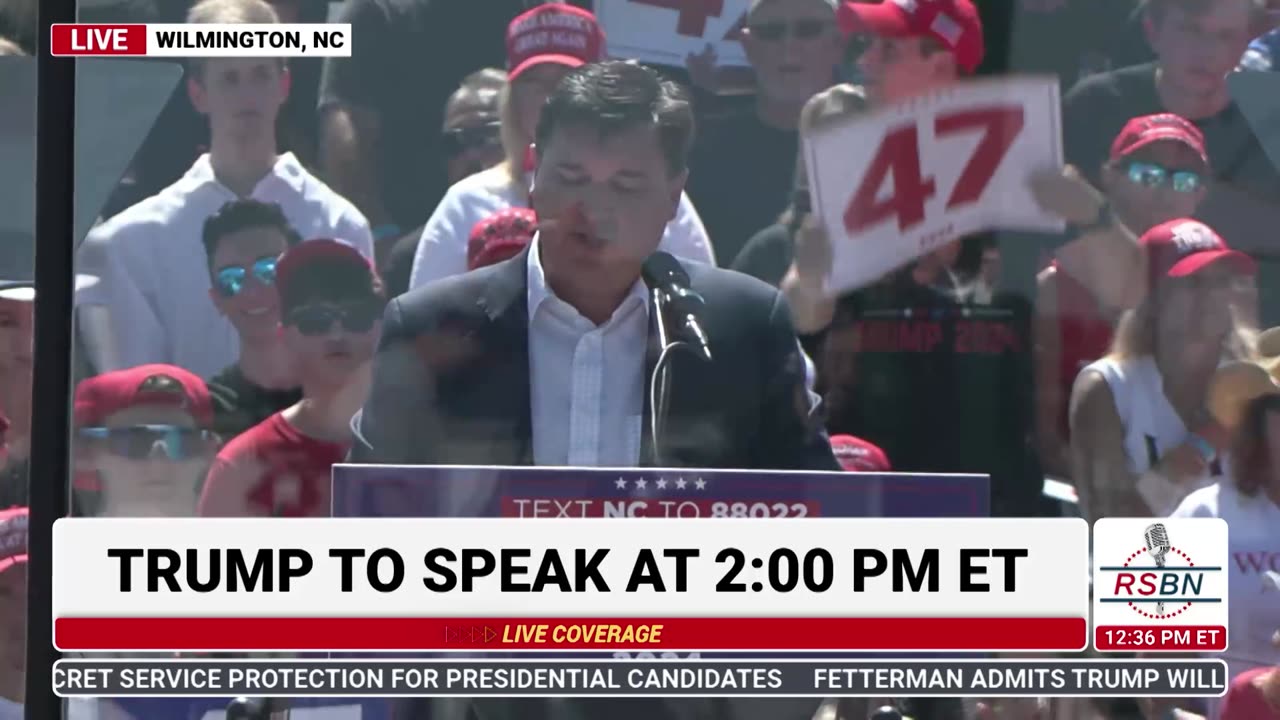 FULL SPEECH: David Rouzer at a Trump Rally in Wilmington, NC on Jobs and Economy - 9/21/24