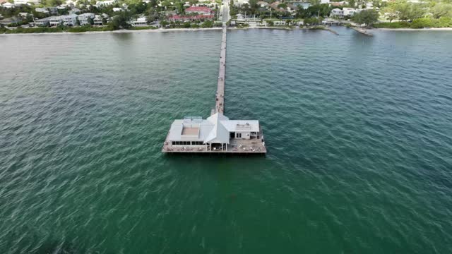 Fishing Pier Off Anna Maria Island Florida Drone FPV