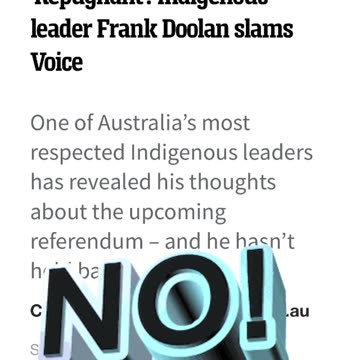 Repugnant Indigenous Leader Frank Doolan Slams Voice