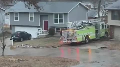 Fire Truck Loses Control On The Ice