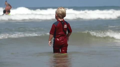 The little two-year-old surfer João Vitor