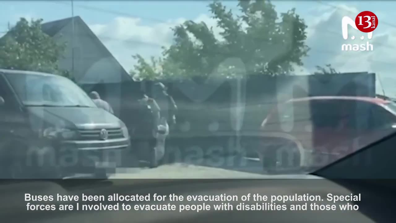 Special forces are evacuating Russians by bus from Belgorod where fighting is underway