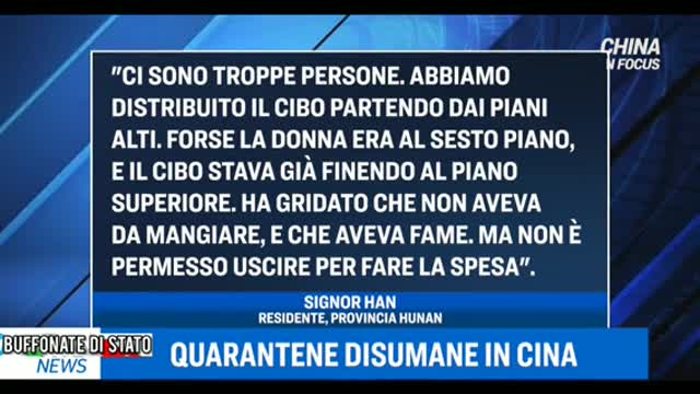 In Cina murano in casa i positivi o li rinchiudono nei container alla FAME!