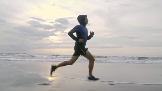 My Morning Day By Running On The Beach Shore