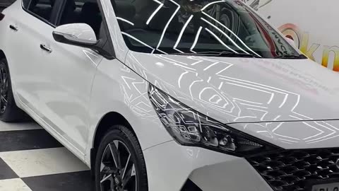 Premium Rubbing and Waxing service on this Hyundai Verna - Detailing Machines