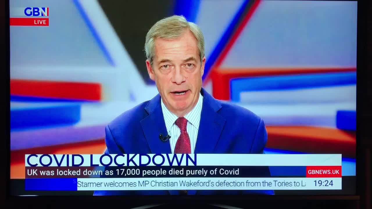 Farage on GB News regarding a Freedom of Information request, From/With Covid deaths