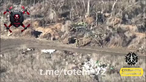 Dugout is Set Alight After Russian Soldiers Draw the Attention of Ukrainian Drones