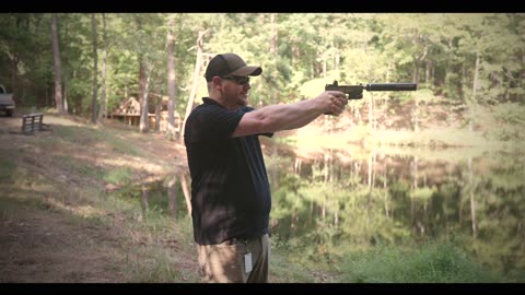 Shooting a 9mm through a 45 suppressor