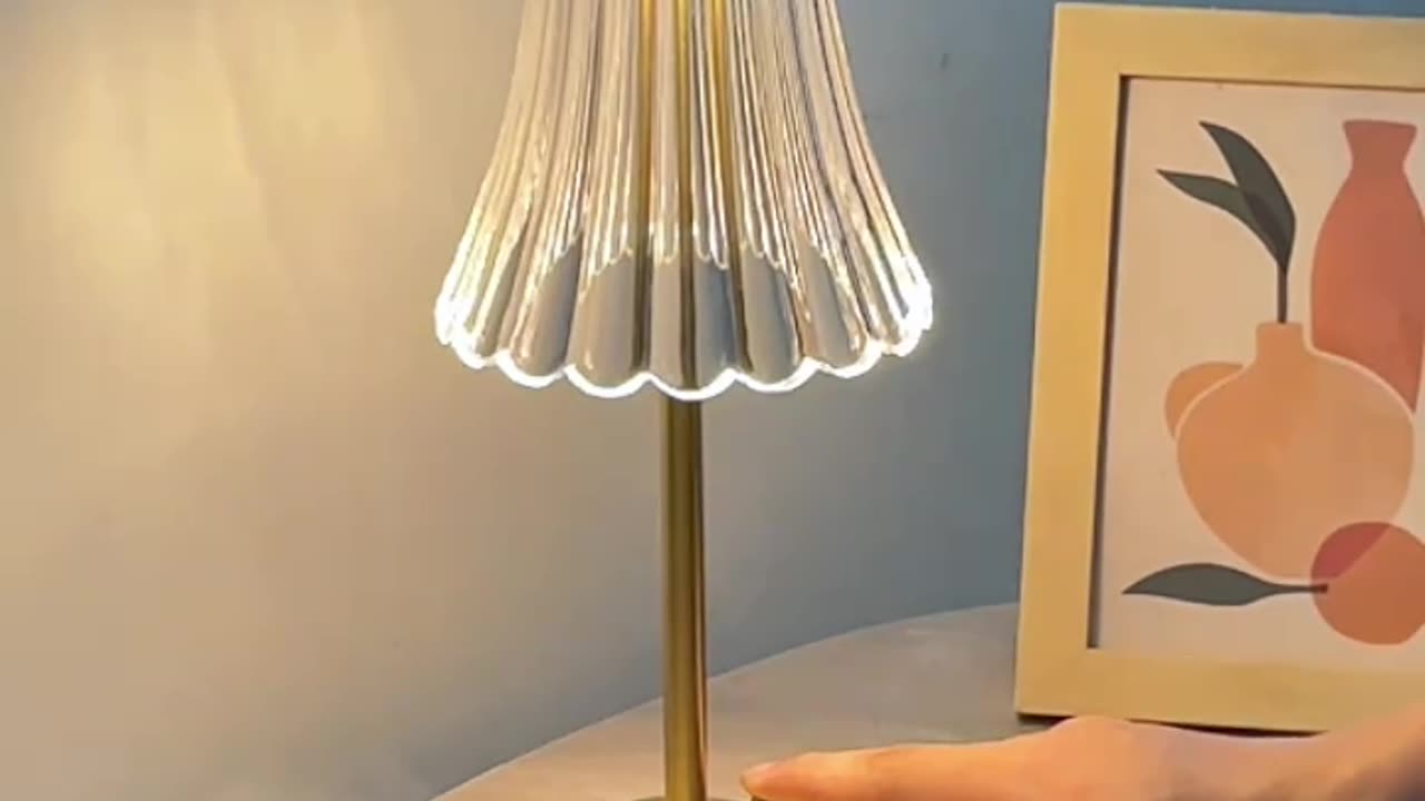 1pc Tri-Tone LED Crystal Table Lamp with Wrought Iron Base - Perfect for Restaurants and Hotels