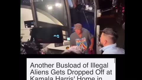 Illegals land on Vice Presidents Kamala Harris’s house