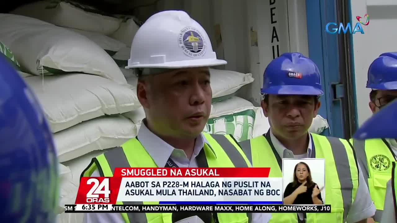 Aabot sa P228-M halaga ng puslit na asukal mula Thailand, nasabat ng BOC | 24 Oras