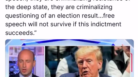 Donald J. Trump Aug 02, 2023, 12:38 PM - Stephen Miller: “They are criminalizing free speech,...
