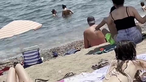 🇪🇸 Chilling at Barcelona beach Spain