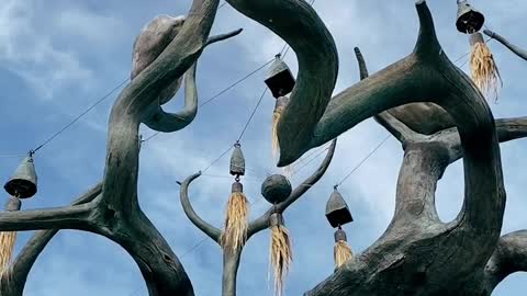 wood city landscape bird