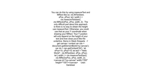 is it possible to draw text decoration (underline, etc.) with HTML5 Canvas Text API