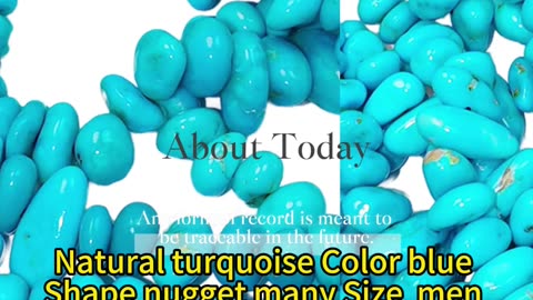 GN-20241224-04 Natural turquoise Color blue Shape nugget many Size men fashion design simple