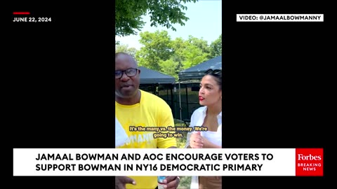 'Ceasefire Now, Let's Get It Poppin'!'- Bowman, AOC Urge Voters To Support Him In Democratic Primary