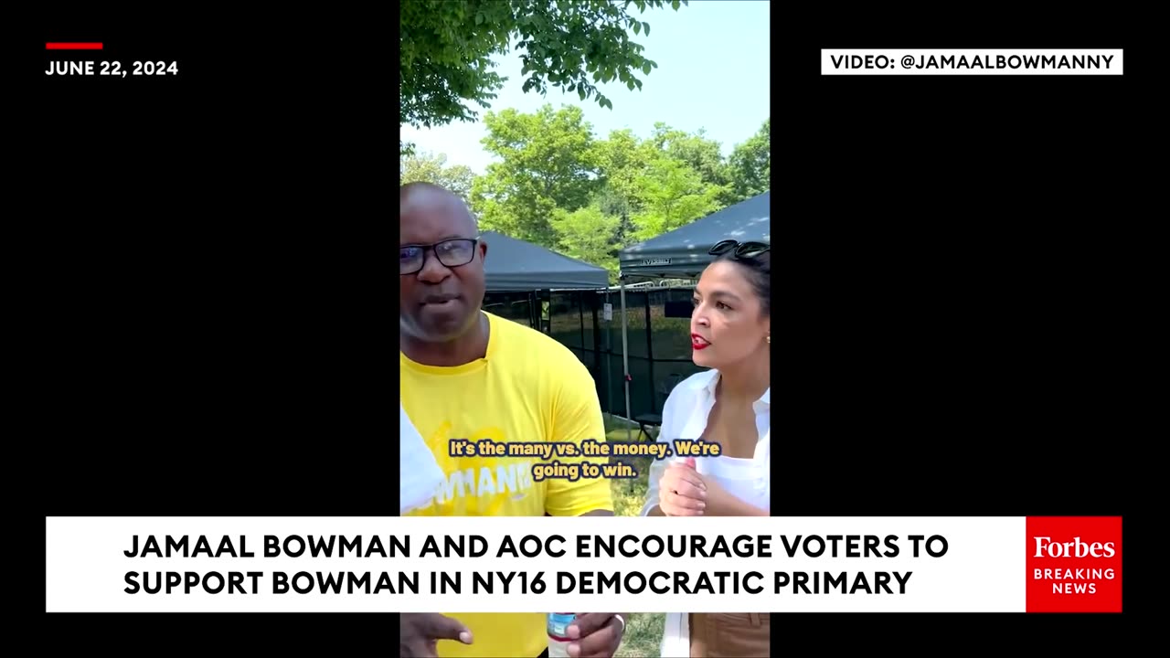 'Ceasefire Now, Let's Get It Poppin'!'- Bowman, AOC Urge Voters To Support Him In Democratic Primary