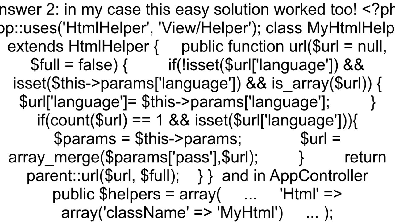 cake php link to the current page with different prefix