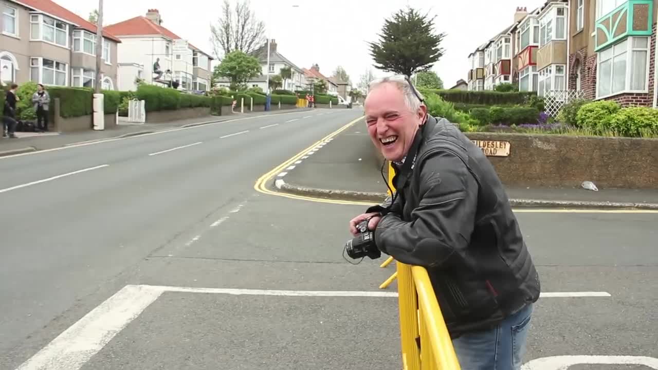 Dad's reaction to racers.