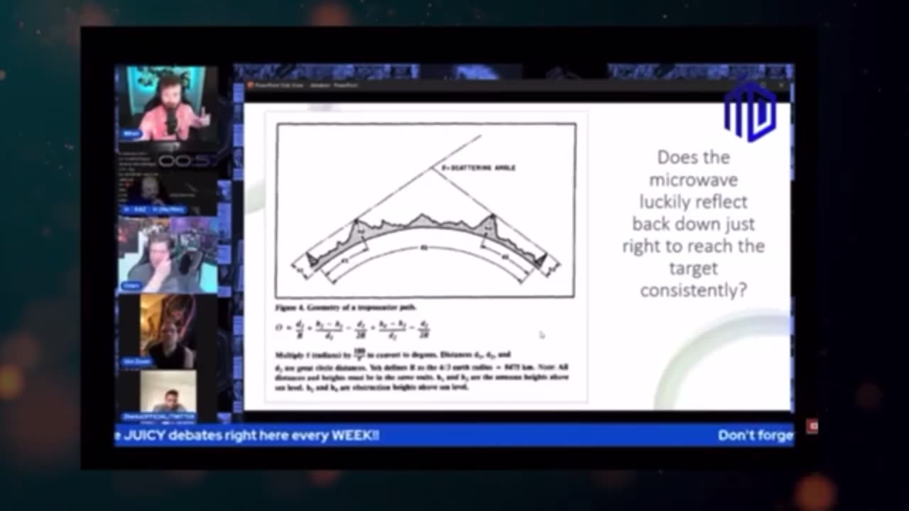 Downward acceleration and microwave broadcast distances alternative explanations