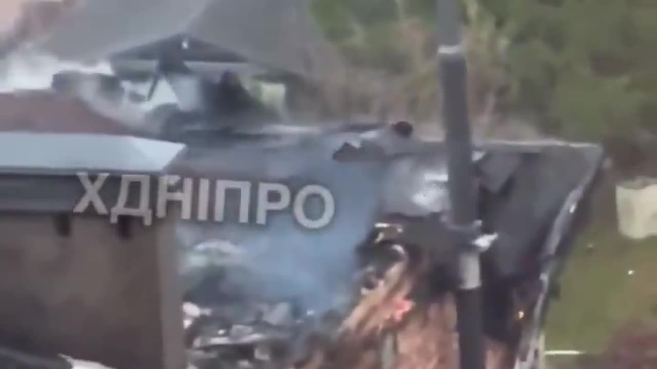 Damage to a Building within the Central Ukrainian City of Dnipro Following ICBM attack