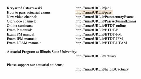 Exam P exercise for December 30, 2021