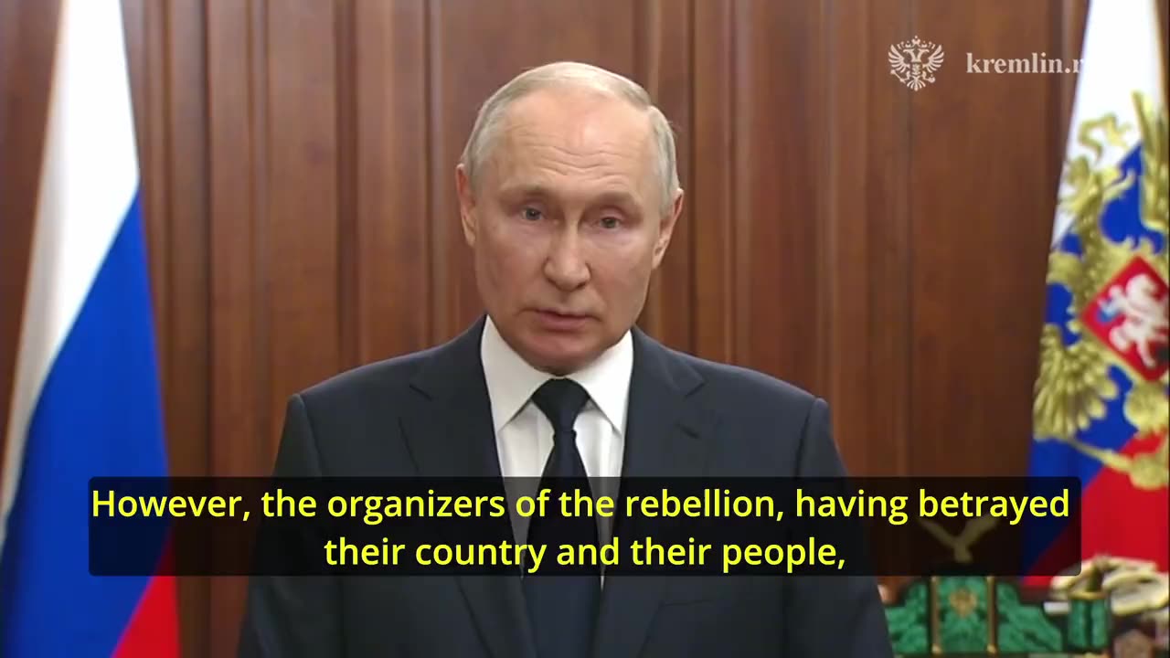 WATCH: Putin's address to the nation after Wagner rebellion, with English subtitles scared Him