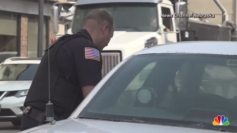 Car with giant bull as passenger pulled over by nebraska police